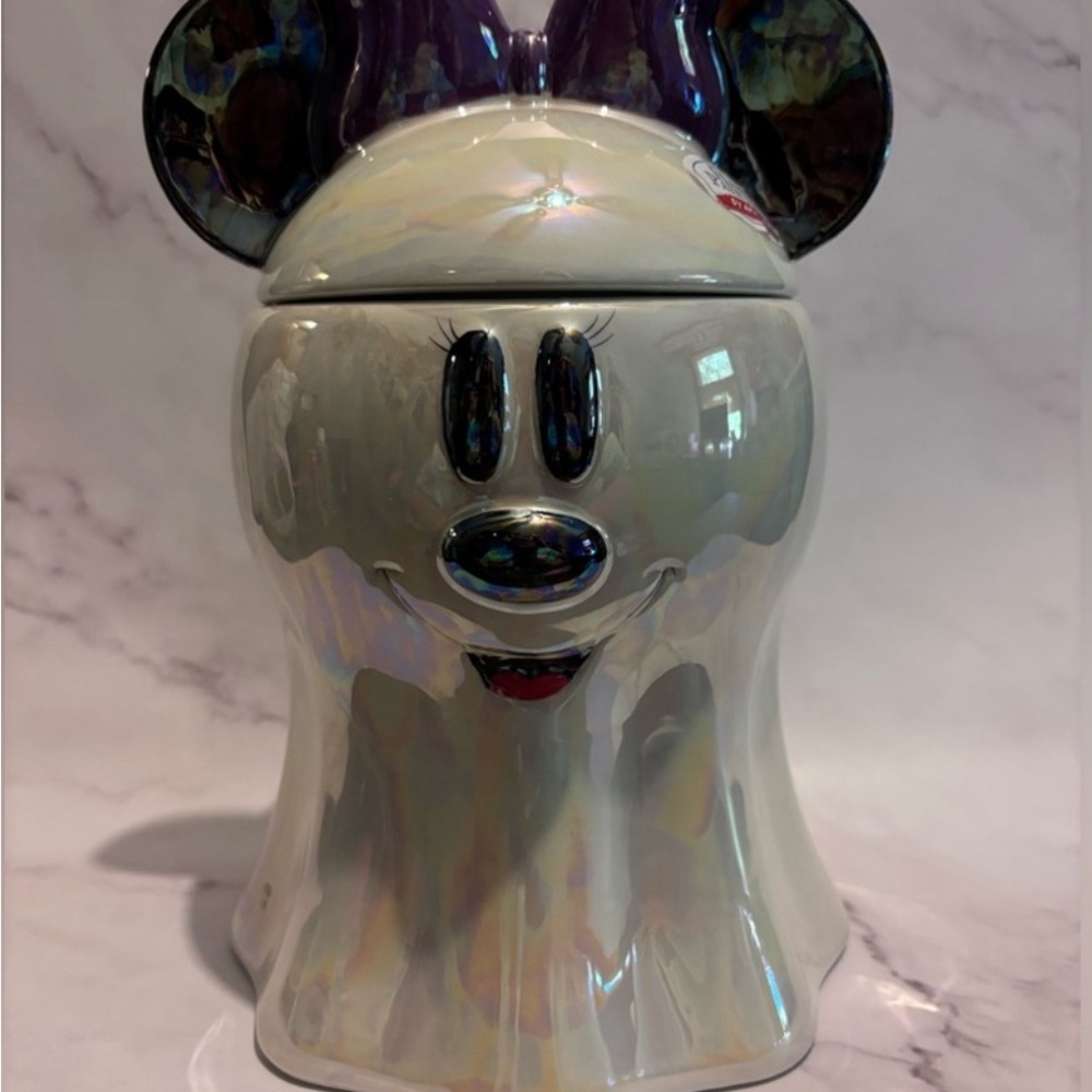 Disney Iridescent Minnie Mouse Ghost Cookie Jar